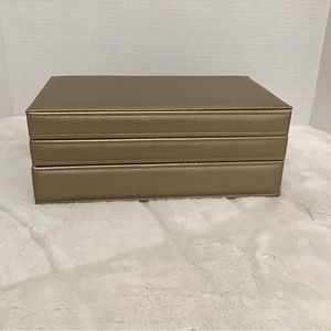 Gold Two Tier Jewelry Box